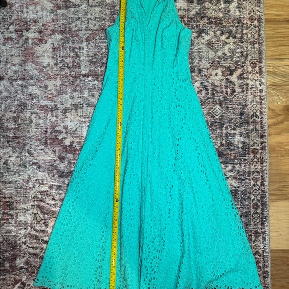 Lilly Pulitzer Chrisella Eyelet Embroidered Midi Dress - Green Blue Summer - Picture 6 of 14